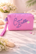 Ciao Bella Embroidered Clutch Bag - Pink