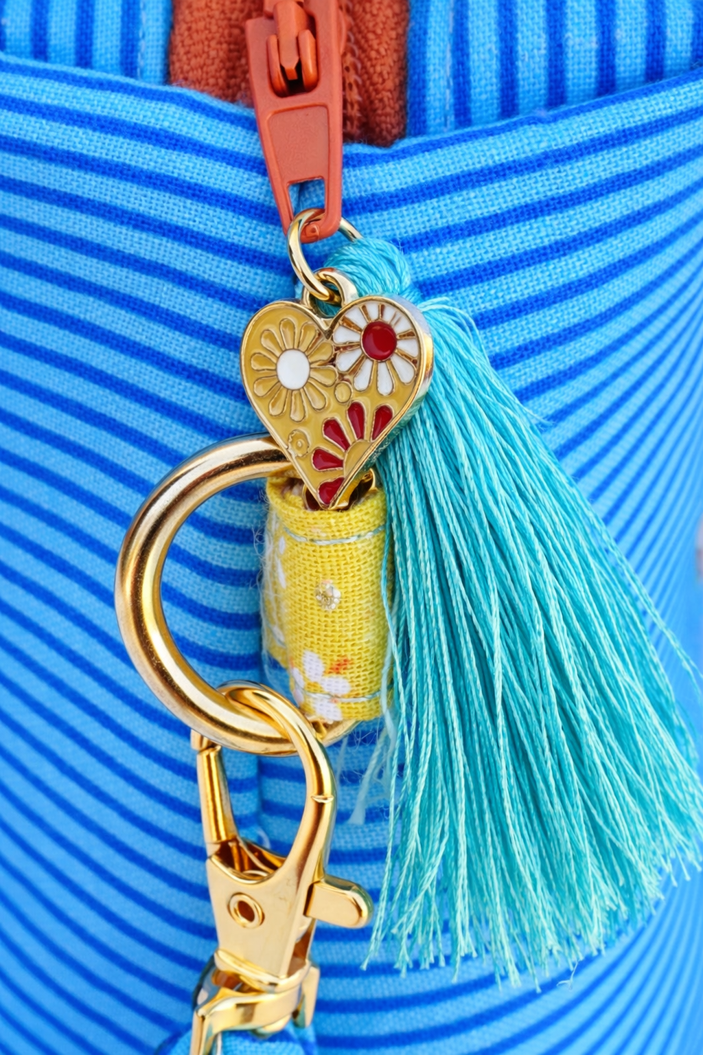 Sunshine Embroidered Clutch Bag - Blue