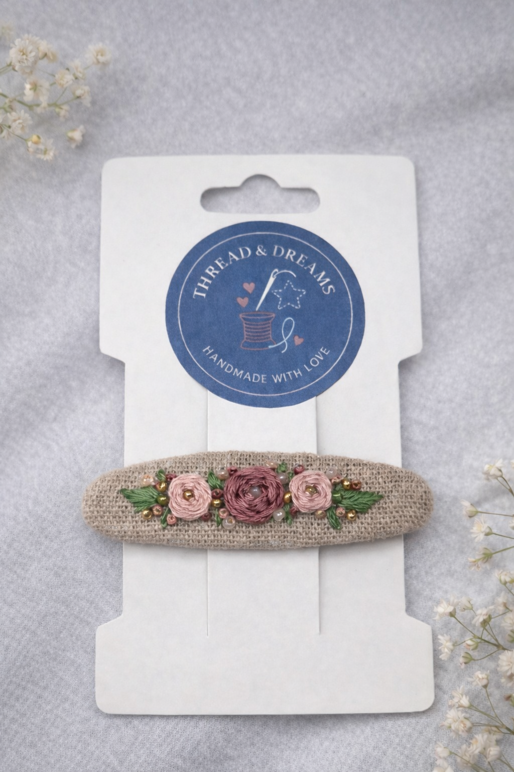 Dusty Rose Hair Clip